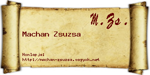 Machan Zsuzsa névjegykártya
